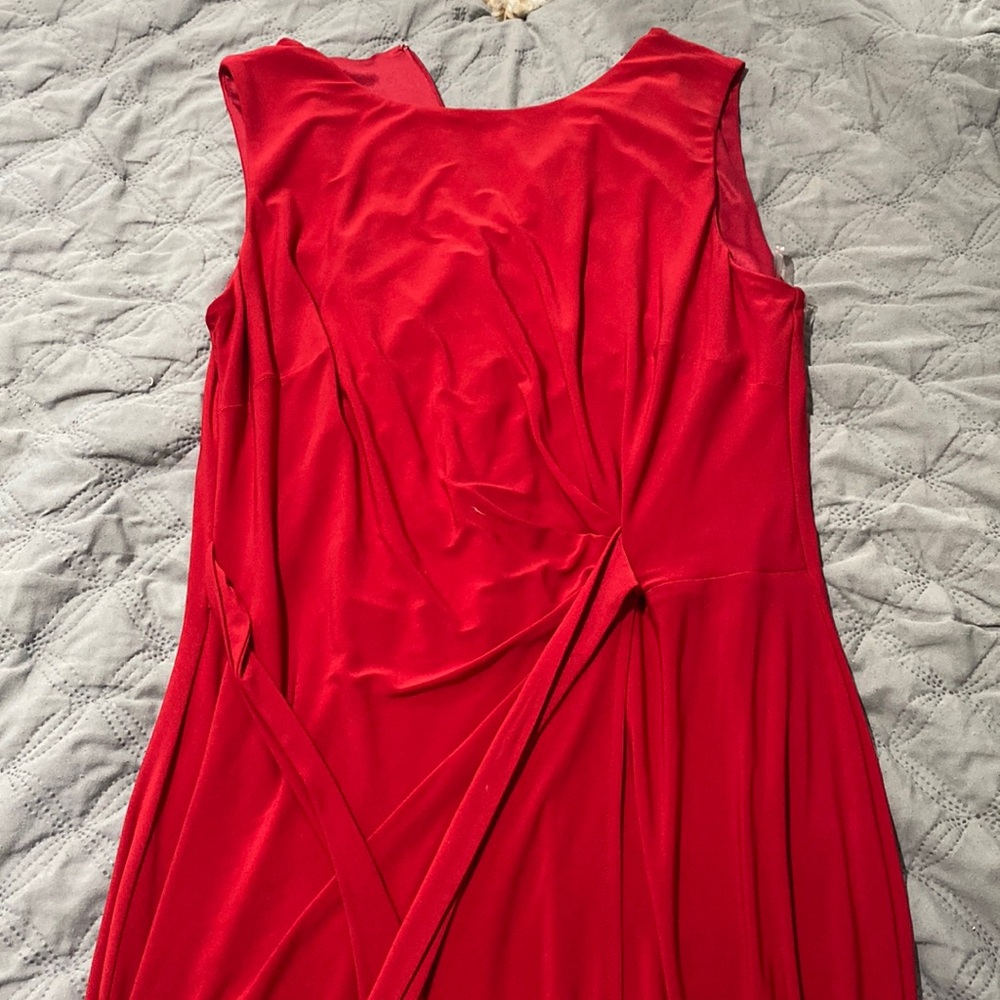 Chaps Red Wrap Dress